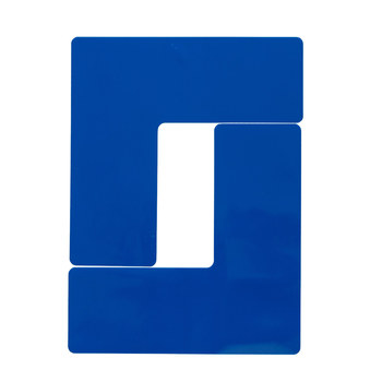 Brady ToughStripe Max 170108 Etiqueta de marca de esquina - 3 pulg. x 8 pulg. - Vinilo - Azul - B-543