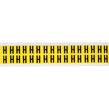 Imágen de Brady 34 Series Negro sobre amarillo Interior Paño de vinilo 34 Series Carta 3420-H Etiqueta en forma de letra (Imagen principal del producto)