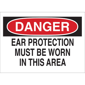 Imágen de Brady B-120 Poliéster reforzado con fibra de vidrio Rectángulo Blanco Inglés Cartel de PPE 69184 (Imagen principal del producto)