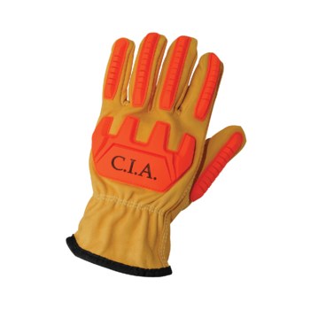 Global Glove CIA3200 Amarillo/naranja Grande Cuero Grano Cuero vacuno Guante resistente a cortes - cia3200 lg