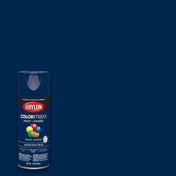 Krylon COLORmaxx Pintura en aerosol - Brillo Azul marino - 16 oz - 05529