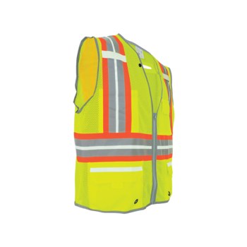 Global Glove Frogwear GLO-077 Chalecos de alta visibilidad GLO-077 - tamaño LG - Plástico - Amarillo/verde - ANSI clase 2 - glo-077 lg