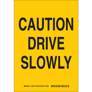 Imágen de Brady B-555 Aluminio Rectángulo Amarillo Inglés Carteles de alto, control de tráfico y pancartas 124199 (Imagen principal del producto)