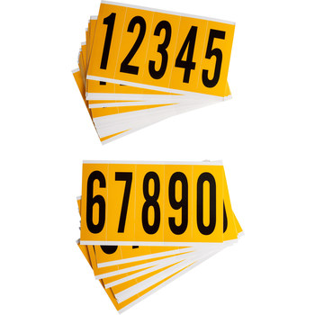 Imágen de Brady Serie 15 Negro sobre amarillo Interior/exterior Vinilo Serie 15 1560-# KIT Kit de etiquetas de números (Imagen principal del producto)