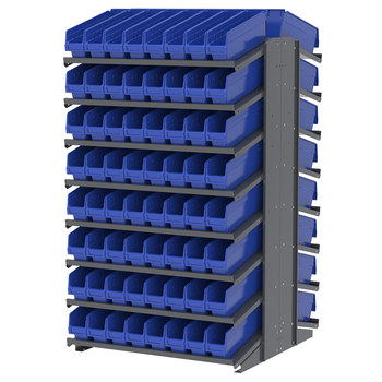 Imagen de Akro-mils APRD18048 1800 lb Azul Gris Revestido en polvo Acero 16 ga Doble cara Bastidor fijo (Imagen principal del producto)