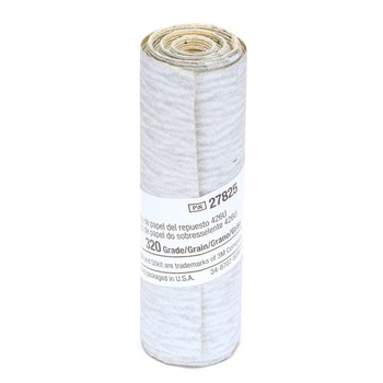 3M Stikit Rollo de lijado 27825 - 3 1/4 pulg. x 100 pulg. - Carburo de silicio - 320 - Extrafino