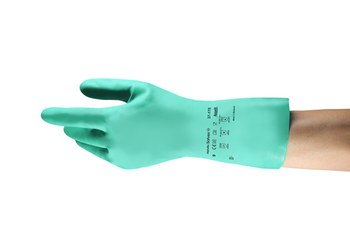 Ansell AlphaTec Solvex 37-175 Verde 10 Nitrilo No compatible Guantes resistentes a productos químicos - Longitud 13 pulg. - 076490-17276