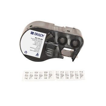 Brady CleanLift M4-128-498 Etiquetas multiuso reposicionables - Vinilo - Negro sobre blanco - B-498