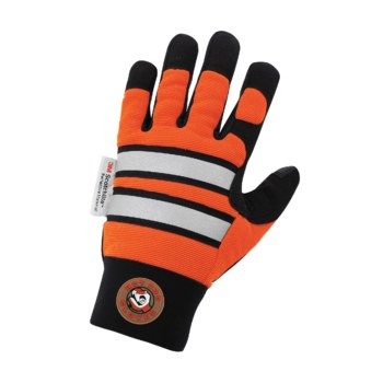 Global Glove Hot Rod h9000VIS Negro/Naranja/Blanco Grande Cuero sintético Cuero sintético Guantes de trabajo - hr9000vis lg