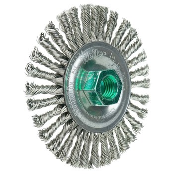 Weiler Roughneck 13134 Cepillo de rueda - Anudado - Circular trenzado Acero inoxidable cerda
