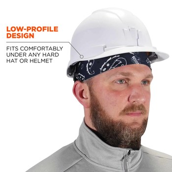 Ergodyne Chill-Its 6630 Azul Marino Occidental Hi Cool/Felpa Casquete - 720476-12509