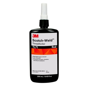 3M Scotch-Weld TL71 Rojo Fijador de rosca 62614 - Alto Fuerza - 8.45 fl oz Botella