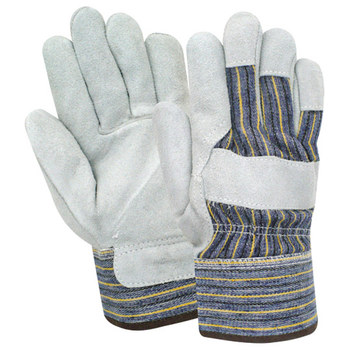 Imágen de Red Steer 13163 Azul/Gris/Blanco Grande Cuero Gamuza de cuero vacuno Cuero Guante para conductor (Imagen principal del producto)