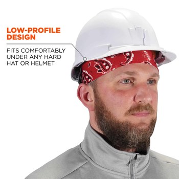 Ergodyne Chill-Its 6630 Rojo Hi Cool/Felpa Casquete - 720476-12508