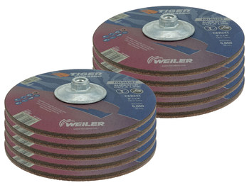 Weiler Tiger Ceramic Rueda de desbaste con centro hundido 68393 - 9 pulg. - Cerámico - 30 - T