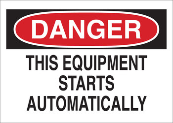 Imágen de Brady B-120 Poliéster reforzado con fibra de vidrio Rectángulo Blanco Inglés Cartel de seguridad del equipo 47160 (Imagen principal del producto)