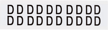 Imágen de Brady 97 Series Negro sobre blanco Interior/exterior Vinilo 97 Series Carta 9712-D Etiqueta en forma de letra (Imagen principal del producto)