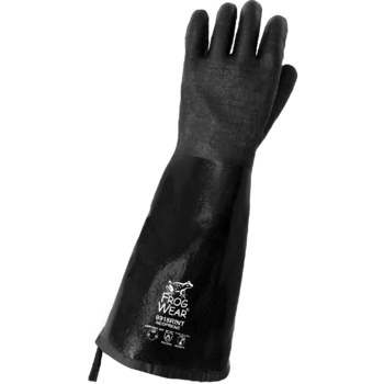 Global Glove FrogWear Negro Universal Guantes para manipulación de productos químicos - acabado Áspero - Longitud 18 pulg. - 810033-29113