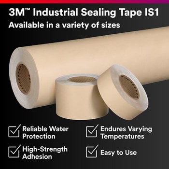 3M 7100377318 IS1 industrial Blanco Cinta Selladora - 60 pulg Anchura x 2 yd Longitud - 6 mil Espesor - 76268