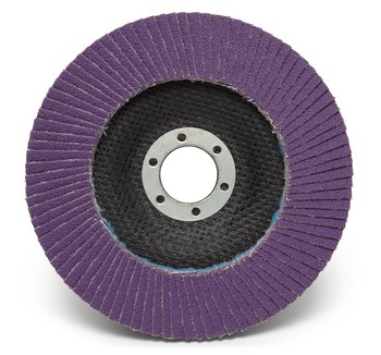 3M 769F Tipo 27 Recubierto Óxido de aluminio cerámico Disco de Aletas - Diámetro 5 pulg. - Agujero Central 7/8 pulg. - 05919