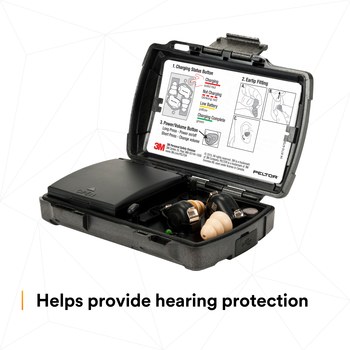 3M Peltor TEP-200 Negro Audífonos para escuchar solamente - Batería recargable de iones de litio Accionado - 23-30 decibelio NRR - 093045-93824