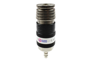Imágen de Acoplador de escape de seguridad 2- en -1 588USE de Acero Cromado & Aluminio por 3/8 pulg. de Coilhose (Imagen principal del producto)