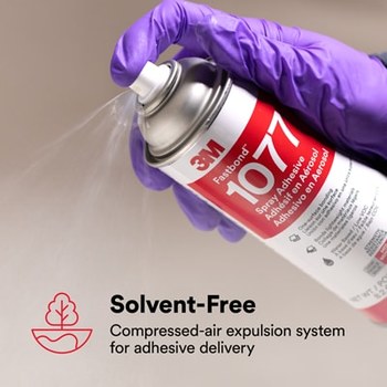 3M Fastbond 1077 7100373887 Spray Adhesivo para Espuma y Tela Neutro Líquido Bote de aerosol A base de agua - 76114 - Peso neto 8.2 oz