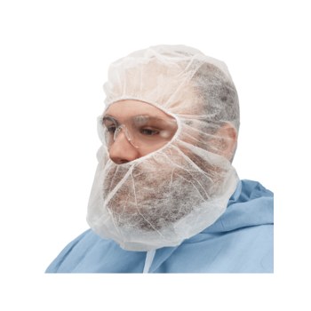 Global Glove FrogWear Blanco Polipropileno Capucha desechable tipo pasamontañas - 810033-29321