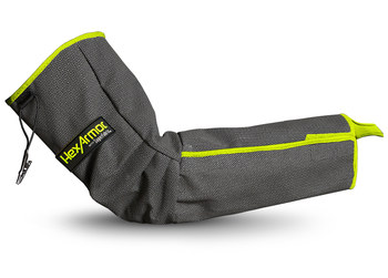 HexArmor Manga de brazo resistente a cortes AS019S AS019S-L (9) - tamaño Grande - 21.75 pulg. - SuperFabric - Gris/alta visibilidad - as019s sz 9