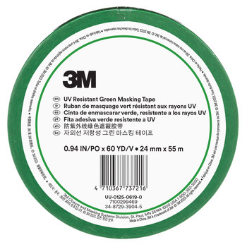3M Verde Cinta adhesiva resistente a los rayos UV - 24 mm Anchura x 55 m Longitud - 73721