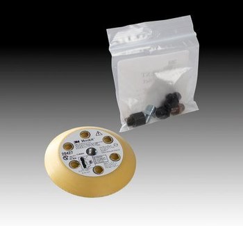 3M Hookit Kit de almohadilla de disco - Accesorio Velcro - Diámetro 3 pulg. - Incluye 5 adaptadores que van desde 1/4-20 EXT x 5/16-24 EXT hasta 5/16-24 EXT x 6 mm-1.0 EXT - 20427