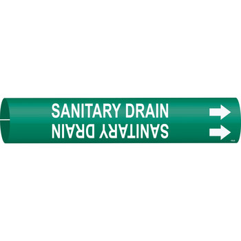 Imágen de Brady Bradysnap-On Blanco sobre verde Plástico B4122- Marcador de tubería a presión (Imagen principal del producto)
