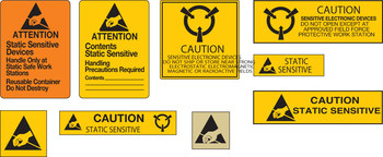 Imágen de Brady Negro sobre amarillo Cuadrado Escribible Papel SL-6 Etiqueta de advertencia estática (Imagen principal del producto)