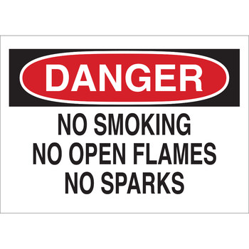 Imágen de Brady B-555 Aluminio Rectángulo Blanco Inglés Letrero de no fumar 42659 (Imagen principal del producto)