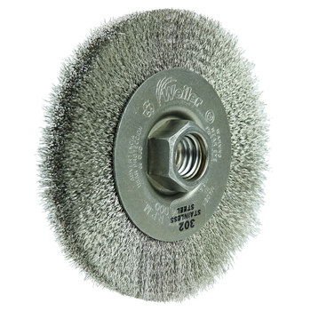 Weiler 00156 Cepillo de rueda - Rizado Acero inoxidable cerda