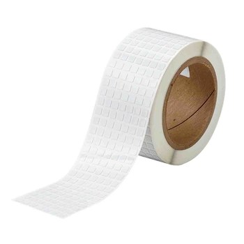 Brady UltraTemp THT-70-717-20 Rollo de etiquetas troqueladas para impresoras - 0.25 pulg. x 0.25 pulg. - Poliimida - Blanco - B-717