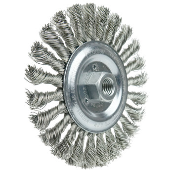 Weiler Roughneck 08796 Cepillo de rueda - Anudado - Circular trenzado Acero inoxidable cerda