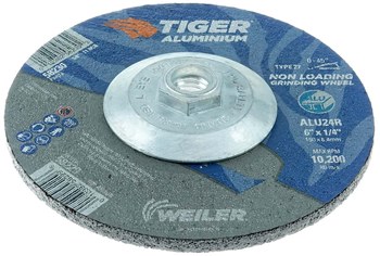 Weiler Tiger Aluminum Disco esmerilador 58230 - 6 pulg. - A/O óxido de aluminio AO - 24 - R