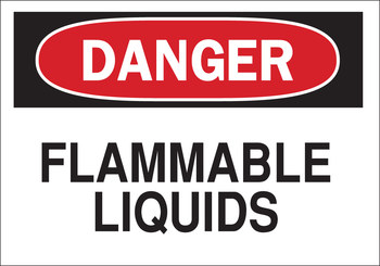 Imágen de Brady B-555 Aluminio Rectángulo Blanco Inglés Cartel de material inflamable 43242 (Imagen principal del producto)