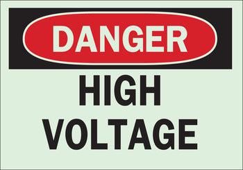 Imágen de Brady Bradyglo B-347 Poliéster/poliestireno Rectángulo Verde Inglés Cartel de seguridad eléctrica 80269 (Imagen principal del producto)