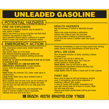 Imágen de Brady Negro sobre amarillo Rectángulo Vinilo 93750 Etiqueta de material peligroso (Imagen principal del producto)