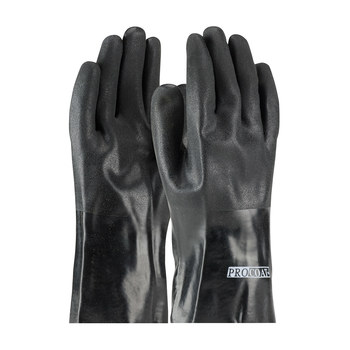 Imágen de PIP Procoat 58-8030DD Negro Universal PVC Apoyado Guantes resistentes a productos químicos (Imagen principal del producto)