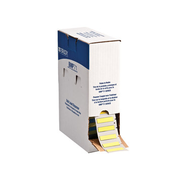 Imágen de Brady Permasleeve Amarillo Termocontraíble, Autoextinguible Transferencia térmica BM71-250-175-342YL Manga para impresora de transferencia térmica troquelada (Imagen principal del producto)