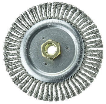 Weiler Roughneck 09500 Cepillo de rueda - Anudado - Circular trenzado Acero inoxidable cerda
