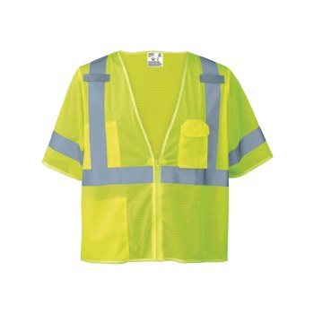 Global Glove FrogWear GLO-011FR Chaleco de alta visibilidad GLO-011FR-L - tamaño Grande - Poliéster - Amarillo/verde - ANSI clase 3 (con mangas) - glo-011fr lg