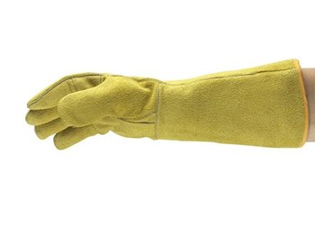 Ansell ActivArmr Kevlar® 43-216 Amarillo Grande Cuero Dividir Cuero vacuno Guantes para soldadura resistentes al calor - 076490-85486