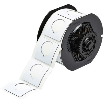 Brady B30EP-169-593-WT Rollo de etiquetas troqueladas para impresoras - 1.8 pulg. x 1.8 pulg. - Poliéster - Blanco - B-593