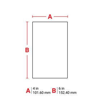 Brady i61-25-402-1 Rollo de etiquetas troqueladas para impresoras - 4 pulg. x 6 pulg. - Papel - Blanco - B-402