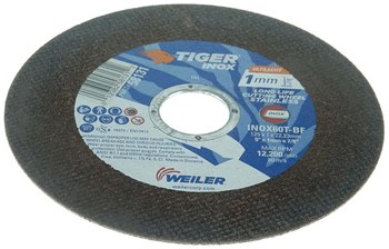 Weiler Tiger inox Rueda de corte 58131 - Tipo 1 - Rueda recta - 5 pulg. - 60 - T