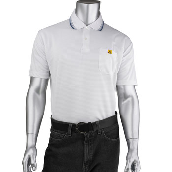 Imágen de PIP Uniform Technology - BP801SC-WH-L Camisa Polo ESD (Imagen principal del producto)